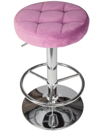 Табурет барный DOBRIN BRUNO Пудрово-сиреневый велюр MJ9-52_1