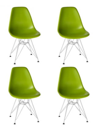 Стул обеденный ДОБРИН ДСР (ножки хром, цвет салатовый (Г-08)) 4 шт / DOBRIN DSR (G-08))_0