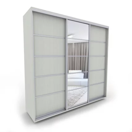 Шкаф-купе 3-х дверный Акцент-Квадро Д 1500х600 Выбеленное дерево_0