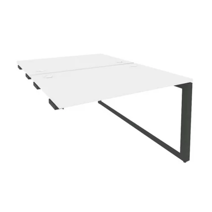 Стол-приставка двойной на О-образном м/к к опорым элем. ONIX O.MO-D.SPR-2.8 Белый Бриллиант/Антрацит_0