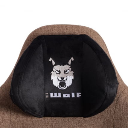 Кресло iWolf ткань, черный/коричневый_12