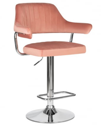 Стул барный ДОБРИН CХАРЛЙ (пудрово-розовый велюр (МДЖ9-32)) 2 шт / DOBRIN CHARLY (MJ9-32))_1