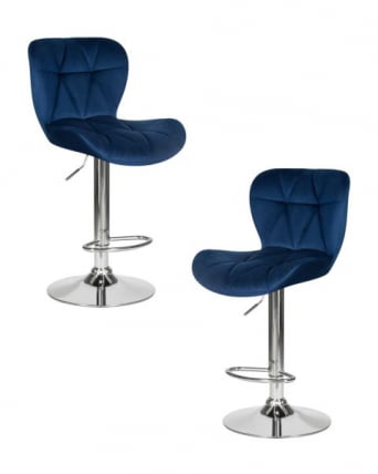 Стул барный ДОБРИН БАРНИ (синий велюр (МДЖ9-117)) 2 шт / DOBRIN BARNY (MJ9-117))_0