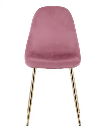 Стул Валенсия велюр золотые ножки Пыльно-розовый_3