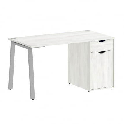 Стол письменный HOME OFFICE VR.SP-3-138.1.A Снежная Платина/Серый металл_0
