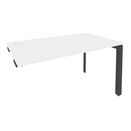 Стол-приставка на П-образном м/к к опорным элементам ОНИКС О.МП-СПР-3.8 Белый Бриллиант/Антрацит / ONIX O.MP-SPR-3.8_0