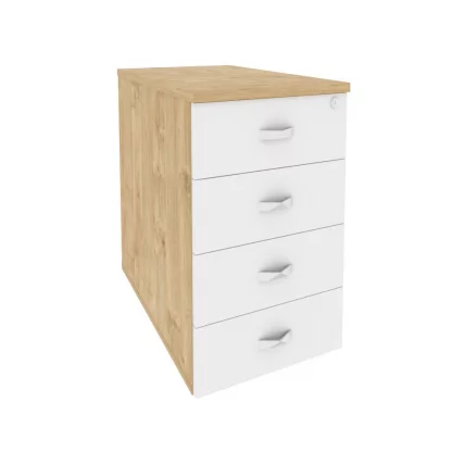 Тумба приставная / опорная ОНИКС О.ТПО-1.7 Тиквуд Светлый/Белый / ONIX O.TPO-1.7_0