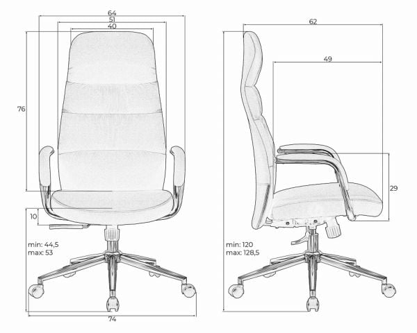 Офисное кресло для руководителей ДОБРИН НЕРО (черный (РКСТ051-21)) / DOBRIN NERO (RXT051-21))_7