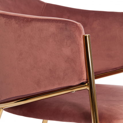 Кресло KRONOS (mod. 8158) металл/вельвет, коралловый/золотые ножки, V062-23_6