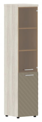 Шкаф колонка комбинированная с топом (правый) Torr LUX TLHC 42.2 R Сосна Эдмонд Капучино_0