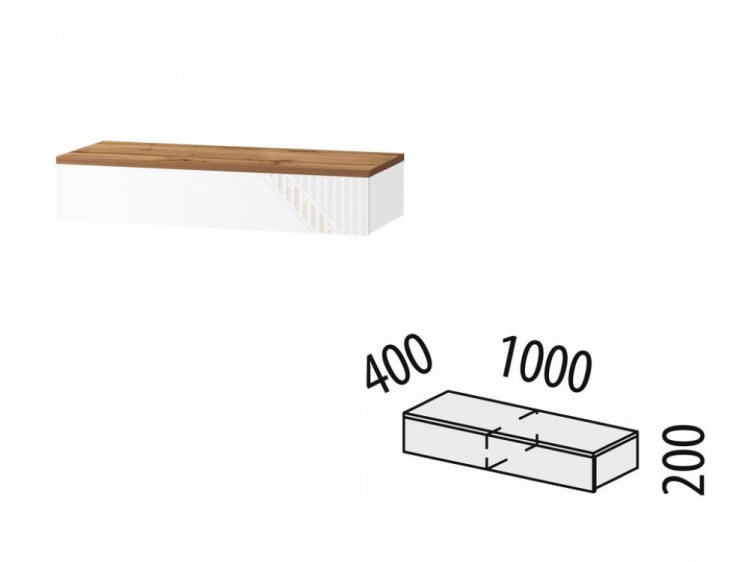 Туалетный стол-консоль Монако 903.15 Дуб Вотан / Белый шпон / Альпийский белый_1