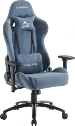 Кресло геймерское Everprof Ghost Ткань Синий_0