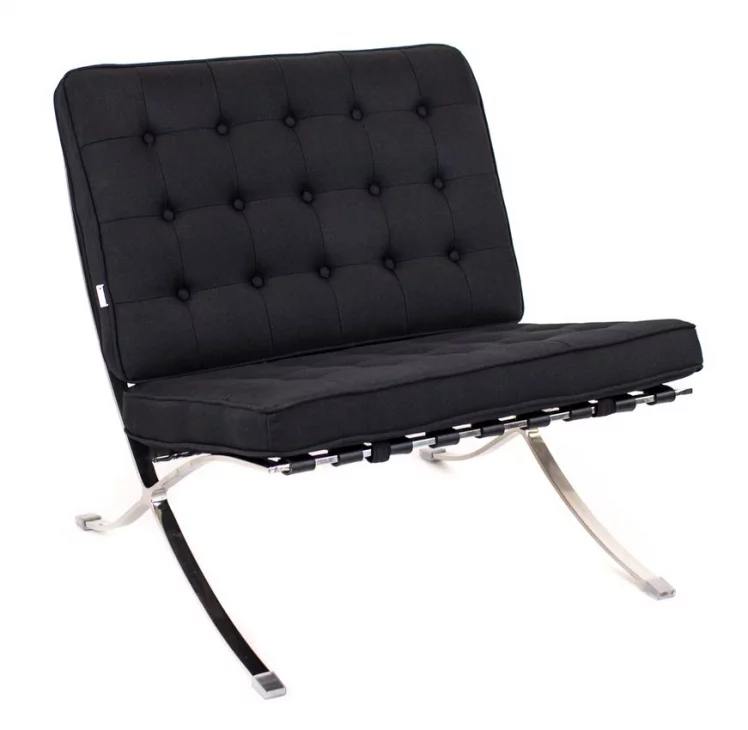 Диван одноместный Еверпроф Барселона - 1 Ткань Черный / Everprof Barcelona_0