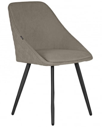 Стул обеденный DOBRIN STELLA (ЭМАЛЬ ЧЕРНЫЙ МУАР велюр Catania Cocoa)_0