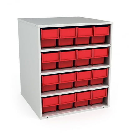 Кассета К-01/2 Кассета (16 ящиков Б 400х92х100 мм красные)_0