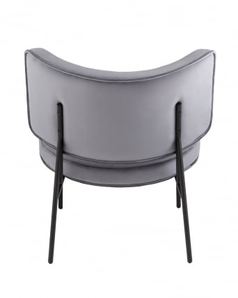 Кресло District Lounge велюр Серый_3