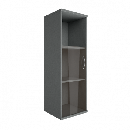 Шкаф средний узкий левый Riva А.СУ-2.2 Л Венге/Металлик_0