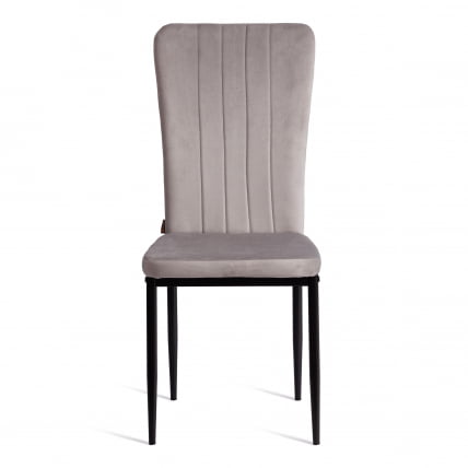 Стул ВЕРТЕР (мод. БC577-ДC) металл, флок, 41 х 52 х 95 см, Лигхт грей (светло-серый) ХЛР14 / черный / VERTER (mod. BC577-DC) Light grey HLR14_4