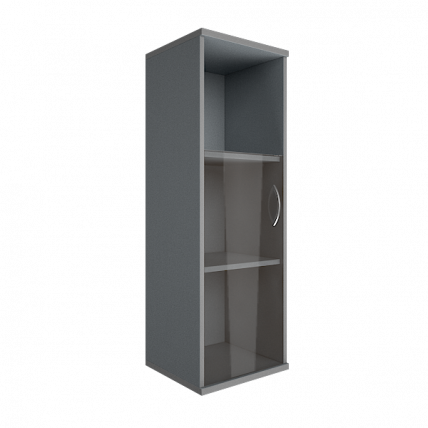 Шкаф средний узкий левый Riva А.СУ-2.2 Л Клен/Металлик_0