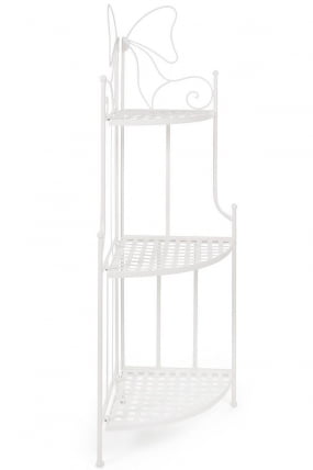 Этажерка угловая Secret De Maison 003 стальной сплав, 36х36х120см, butter white_0