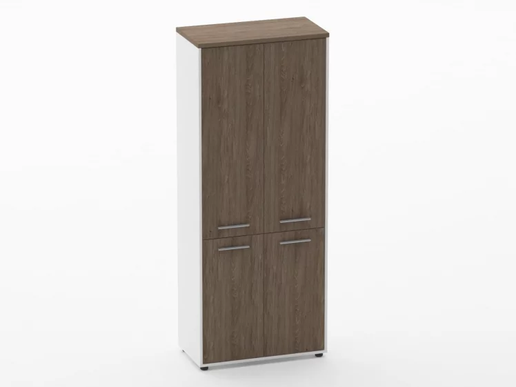 Шкаф 4 широкий закрытый, 4 двери Deka 10.19.151 Дуб Верцаска/Белый_0