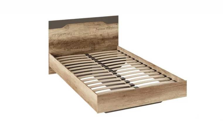 Кровать Пилигрим ТД-276.00.01 Дуб каньон светлый/Серый_0