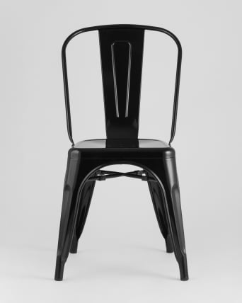 Стул TOLIX с высокой спинкой Черный глянцевый_2