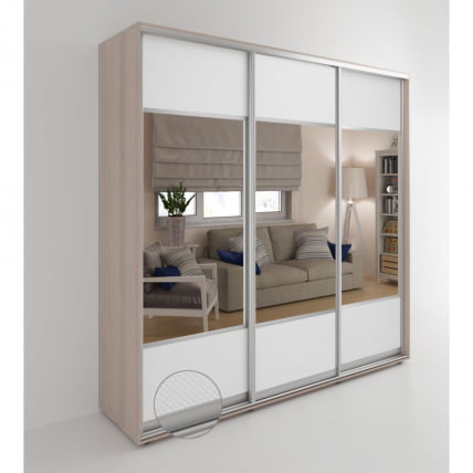 Шкаф-купе 3-х дверный Акцент-Дуэт КВ 1500х600 Ясень шимо светлый_0