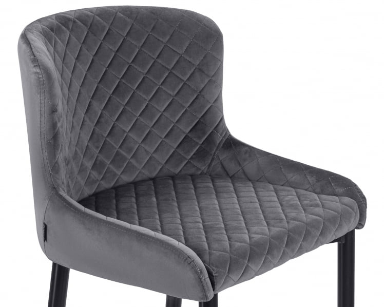 Стул полубарный DOBRIN CHRISTIAN 65 Темно-серый велюр V108-91_6