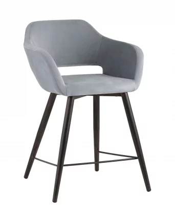 Стул полубарный Саймон ПЛ велюр Cерый_0