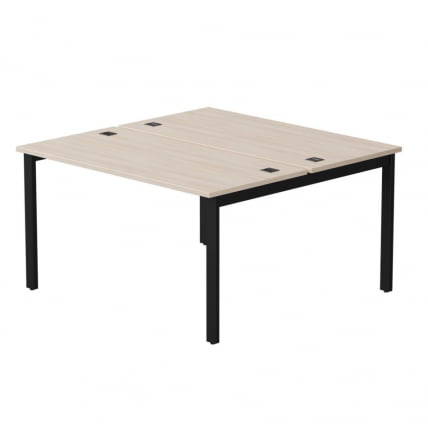 Бенч-система на 2 места на металлокаркасе, опоры 45 гр Everprof EVO 254S016 Дуб Соната Черный_0