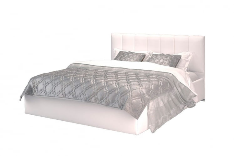 Кровать Элен 1600*2000 мм, искусственная кожа Вега вхите, белый / Vega white,_0