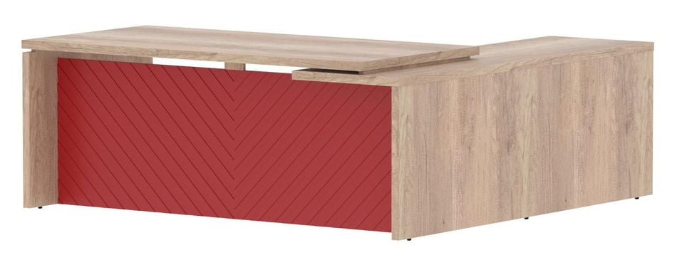Стол руководителя левый Torr LUX TLCT 2020 L Дуб Каньон Красный_0