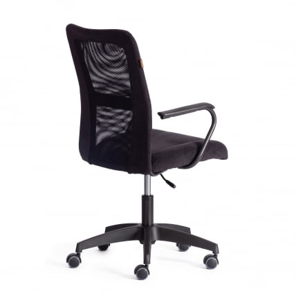 Кресло STAFF флок/ткань, черный, 35/W-11_2