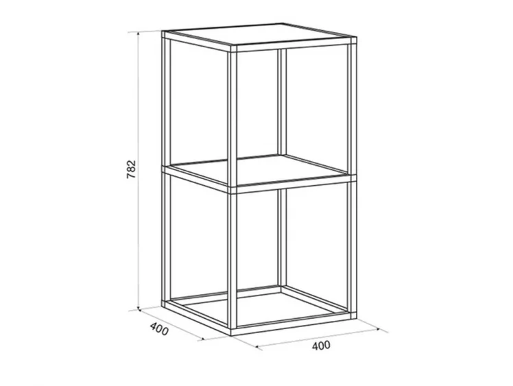 Стеллаж Лофт LMN-04 Черный муар-дуб сонома_1