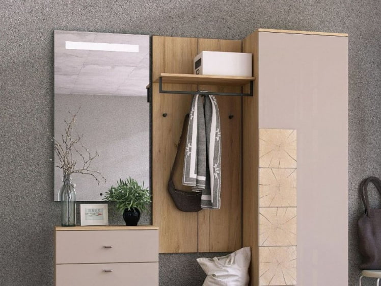 Комплект мебели для прихожей Фиджи ЛД №2 Дуб золотой Кашмир_1