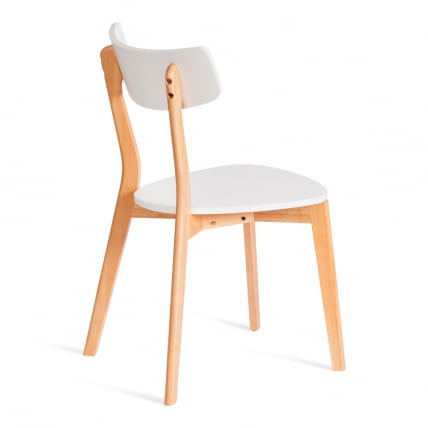 Стул Claire сиденье МДФ, опоры дерево гевея, белый / натуральное дерево, 48 x 49,5 x 81,5 x SH44см_3