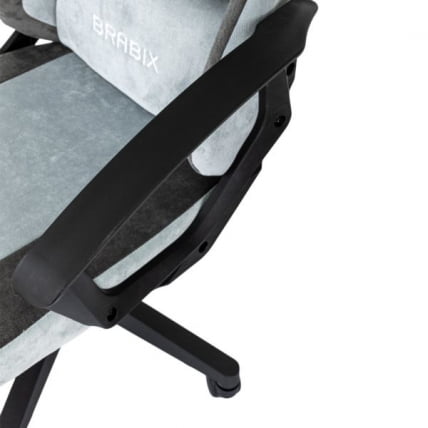 Кресло компьютерное BRABIX Forcer GM-127, 2 подушки, ткань, серое/светло-голубое_6