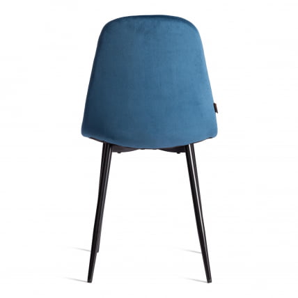 Стул BREEZE (mod. JSC-58) Велюр/металл , 44 х 53 х 86 см, Blue (синий) HLR63 / черный_3