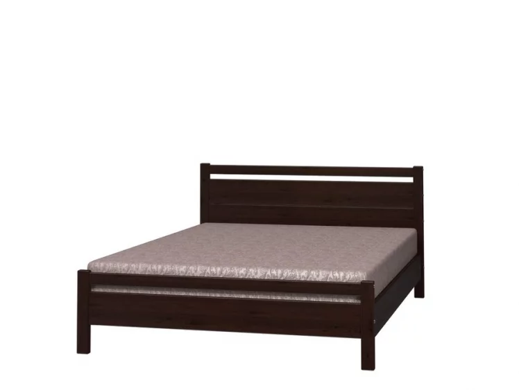 Кровать из массива Вероника 1 200х90 Орех темный_0