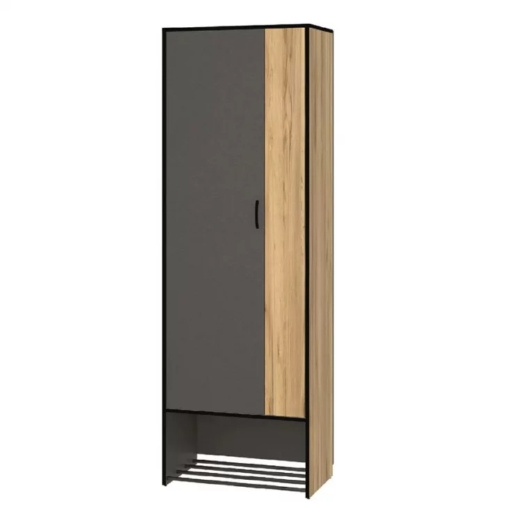 Шкаф двухстворчатый Ольга-Лофт 3 Дуб Крафт золотой Темно-серый_0