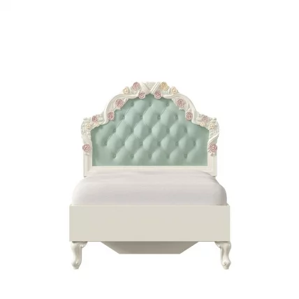 Кровать односпальная 900 Луиза ЛД 665.065.000 Алебастр Мятный_1