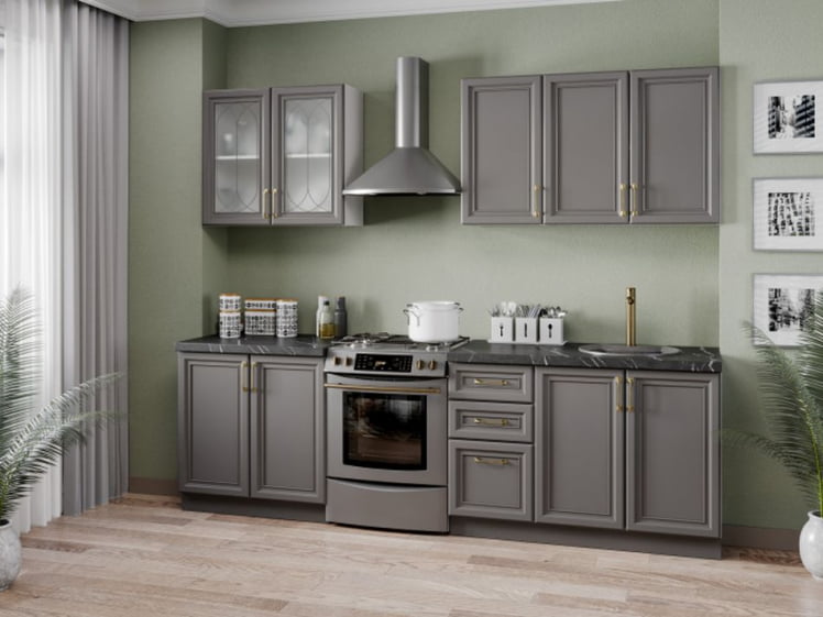 Панель окончание шкафа кухонного 970 Джелатто ЛД 241.910.000 Оникс серый_1