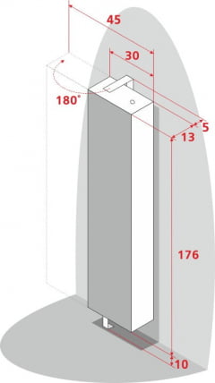 Поворотный зеркальный шкаф Lupo Art Белый_17
