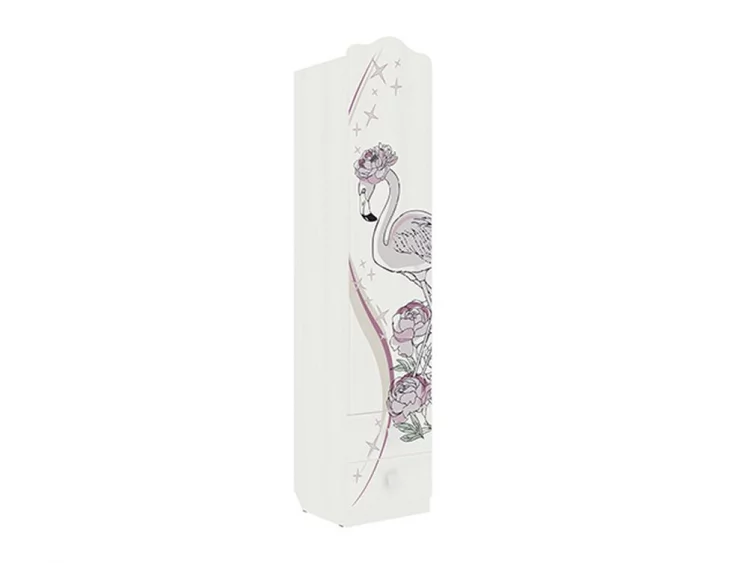 Шкаф комбинированный с ящиками одностворчатый Фэнтези MDF-02 Белый рамух_0