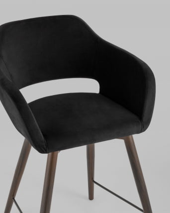 Стул полубарный Саймон ПЛ велюр Черный_7