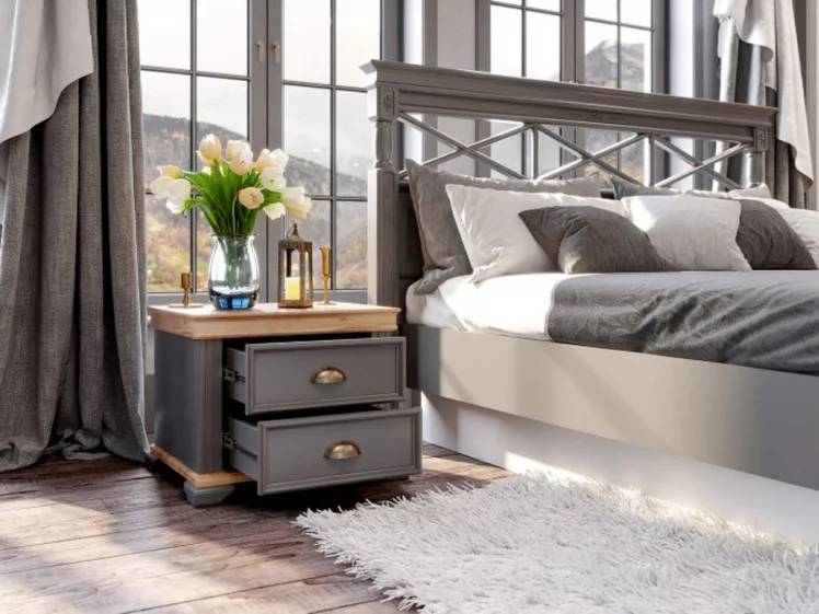 Спальный гарнитур Амели №13 Оникс серый_3