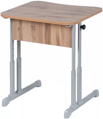 Парта одноместная эргономичная (рост 6) Серый/Металл Серый_0
