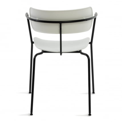 Стул VAN HALLEN (mod. 2433) пластик/металл, 54,5х53,5х76 см, высота до сиденья 46 см, белый/черный_3