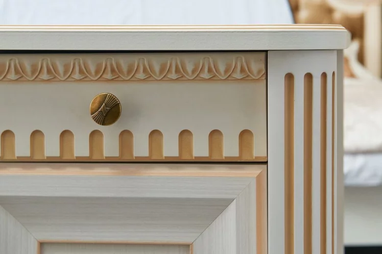 Комплект мебели для спальни Марлен №7 Кремовый белый Патина_4